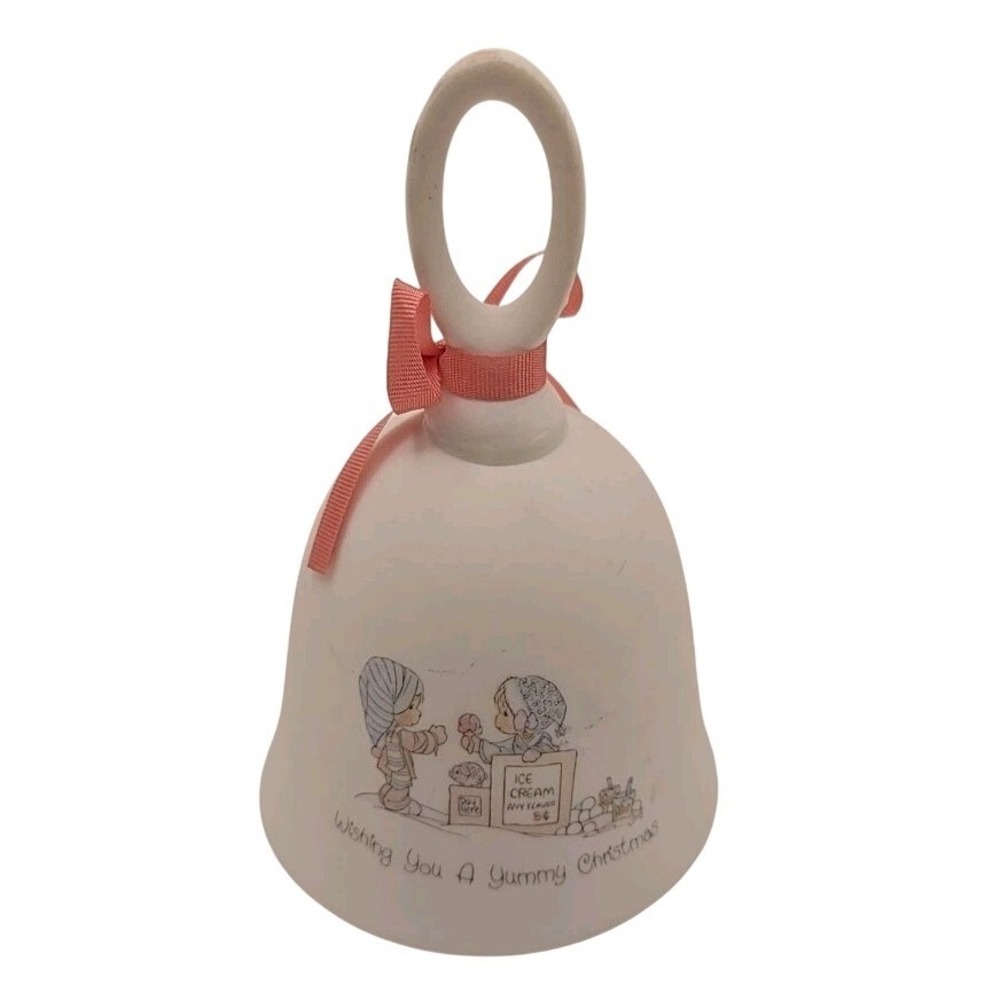 Precious Moments Christmas Bell "Wishing You A Yummy Christmas" Vintage 1988